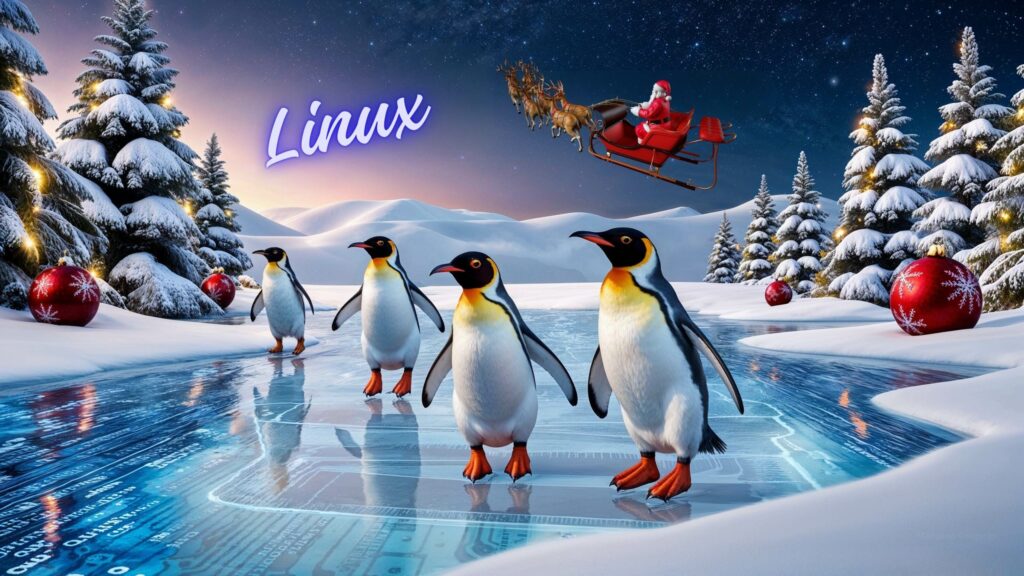 Wallpaper natale Linux